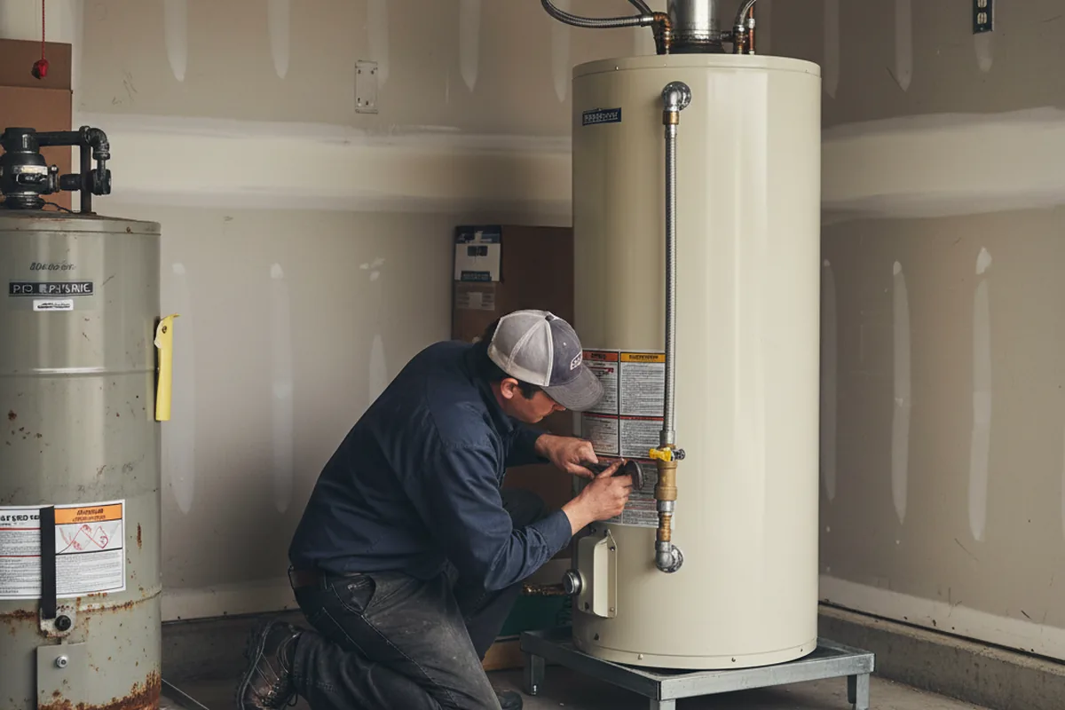 Water heater and shutoff valve replacement in White Castle